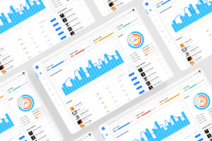 Statistic Dashboard UI Kit Figma, an UI Kit Template by iDoodle Studio