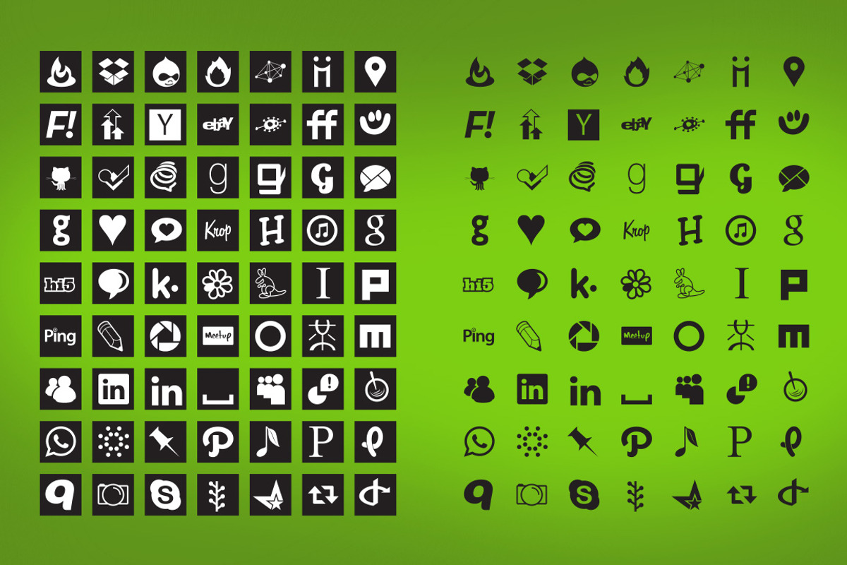 164 Vector Social Icons preview 3