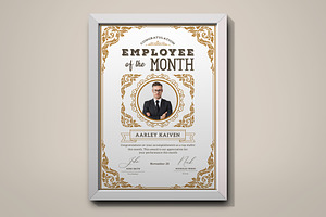 Gold Employee of the Month, a Stationery Template by Aarley Kaiven