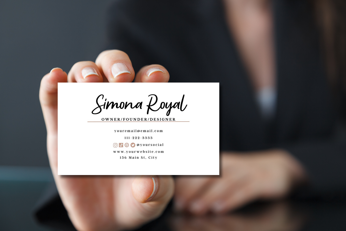 Elegant Business Card Template, a Business Card Template by SimoDigitalArt (Photo 7 of 10)