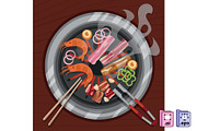 Hand Drawn Korean BBQ Illustration, a Food Illustration by MISS CHATZ (Thumbnail 2 of 3)