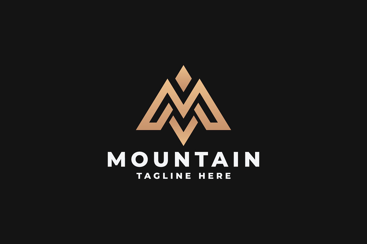 Letter M Mountain Style Logo, a Branding & Logo Template by Design House
