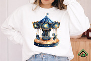 Watercolor Carousel Clipart Bundle, an Illustration by Craft Nest (Thumbnail 9 of 9)