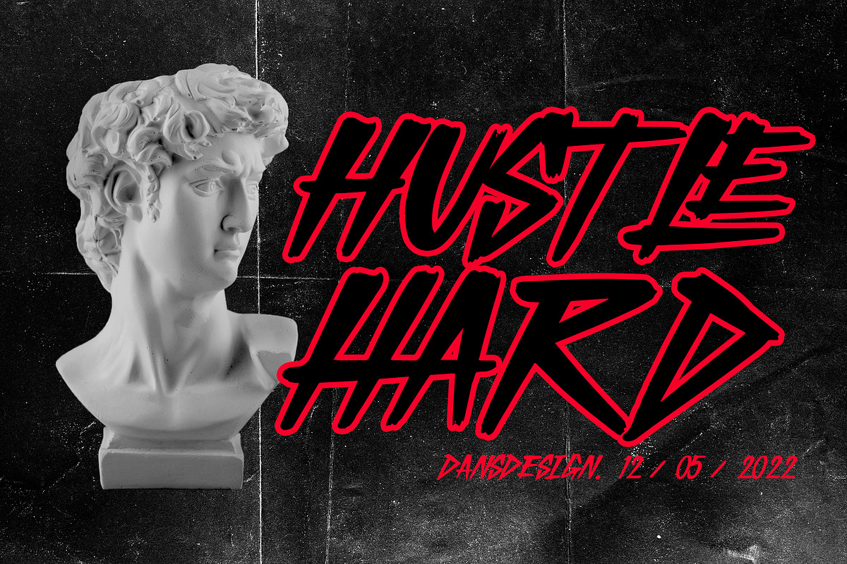 Buster Brush Modern Marker Display F, a Blackletter Font by dansdesign (Photo 6 of 7)