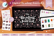 Digital Reading Journal – Purple, a Stationery Template by Aurelie Maron (Thumbnail 1 of 9)