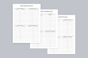 Meal Planning Pages Set V-11