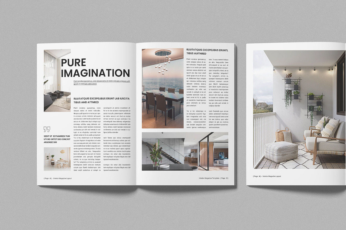 Interior Magazine Layout Template preview 3