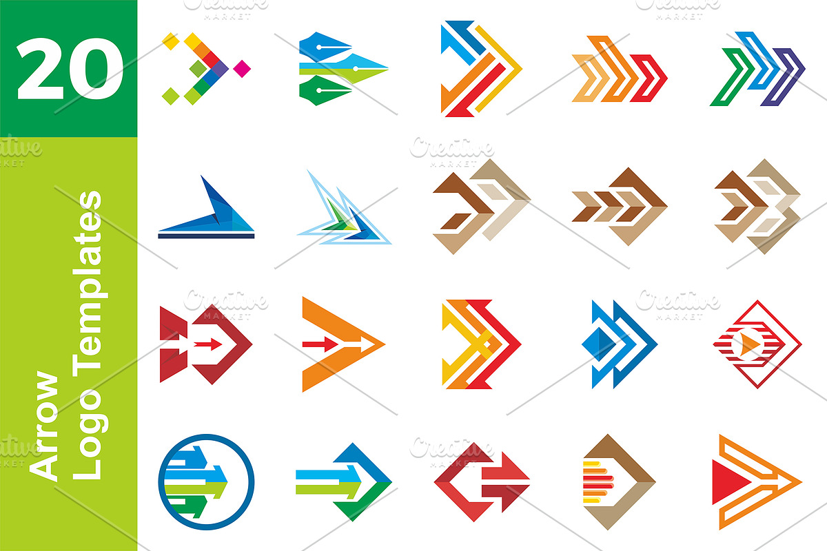 20 Logo Arrow Templates Bundle, a Branding & Logo Template by Friendesigns (Photo 1 of 21)