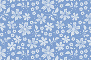 Delicate Blue and White Floral, a Pattern Graphic by Sharon Schwalbe (Thumbnail 6 of 6)