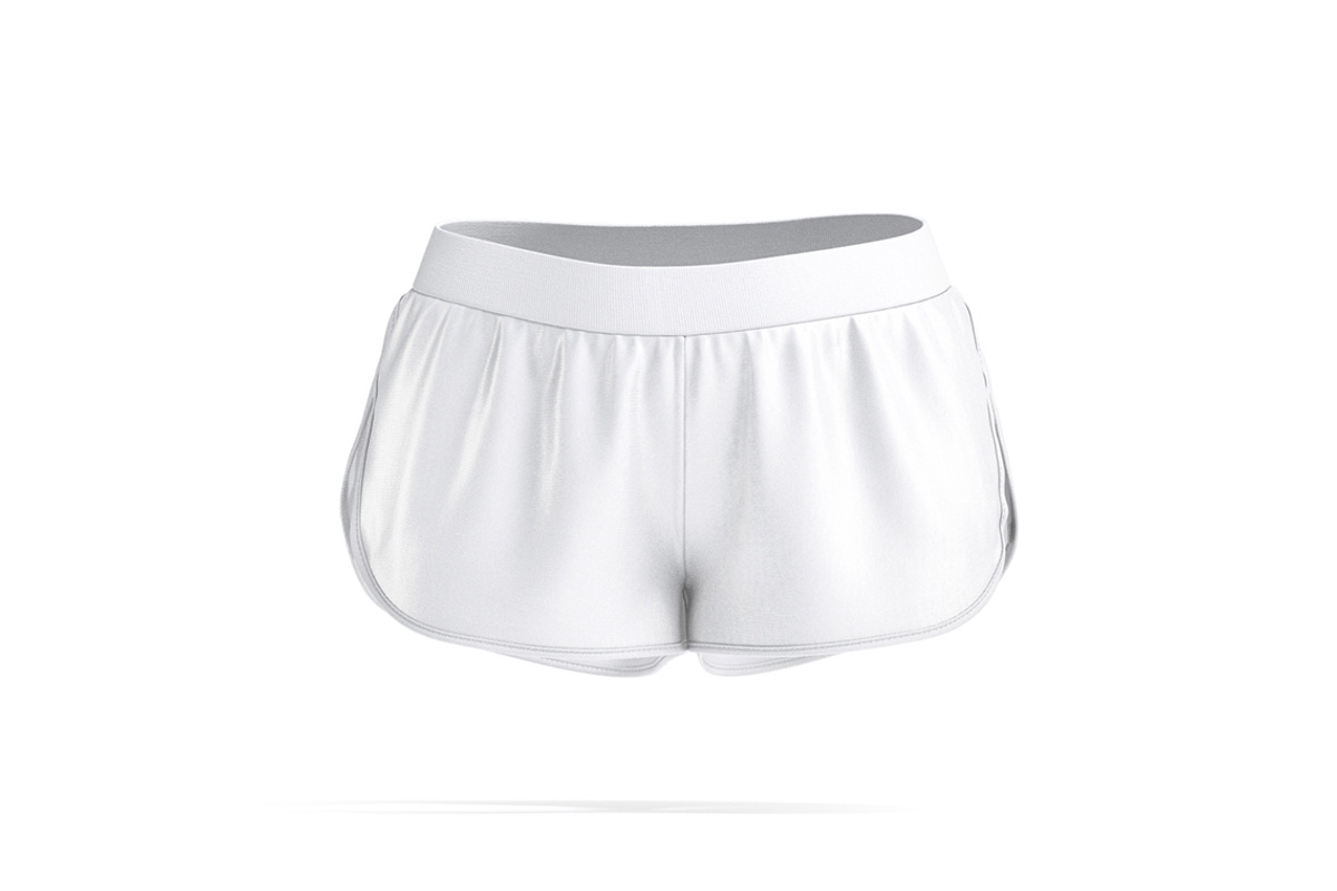White Women Sport Shorts 3D Model, an Object 3D Model by rebrandy (Photo 1 of 9)
