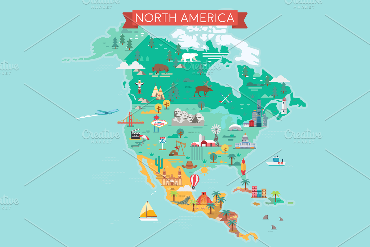 World Travel Map, an Animal Illustration by GlebTagirov (Photo 4 of 7)