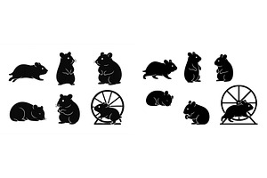 Various black silhouettes of, an Animal Illustration by ZinetroN
