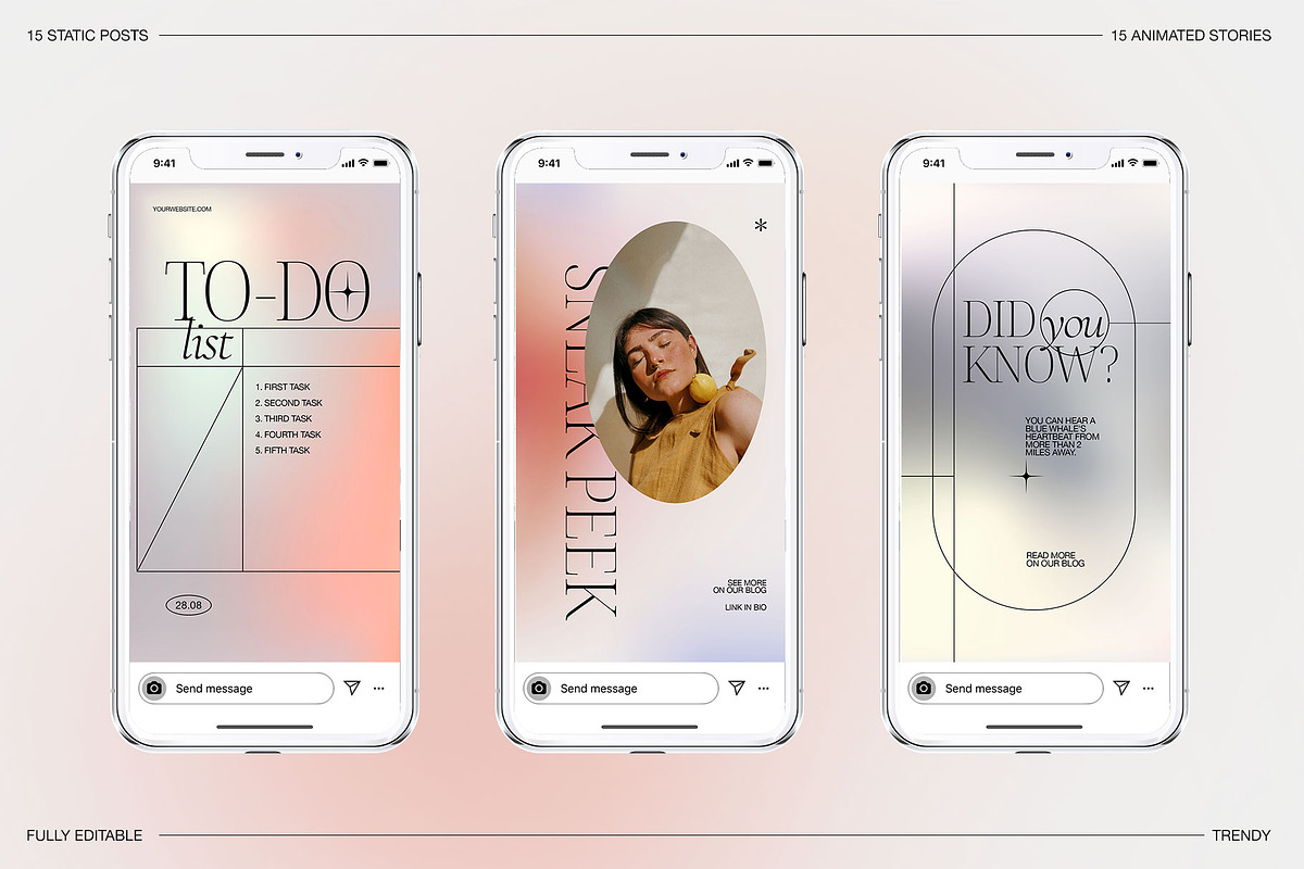 Gradient Aesthetic Insta PSD + Canva, a Social Media Template by Marie T (Photo 8 of 16)