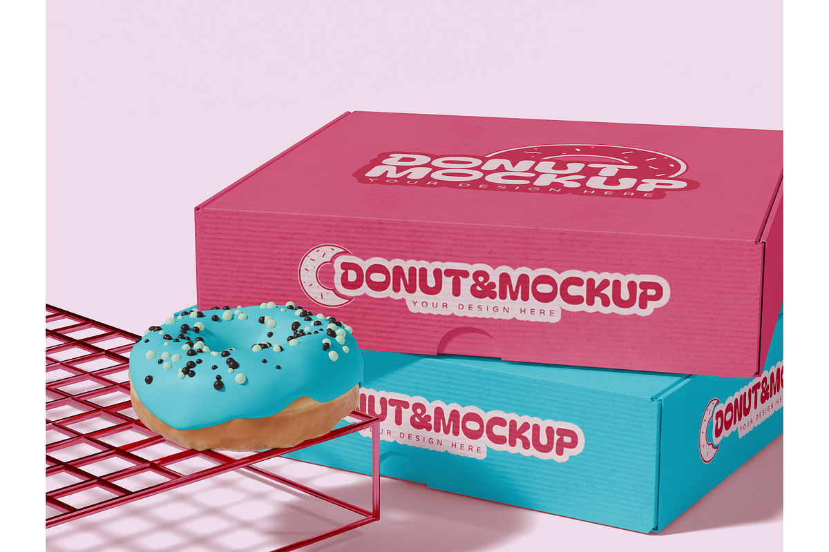 Bakery box packaging mockup, a Packaging Mockup by Mockthethics. (Photo 7 of 11)