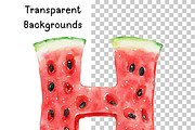 Watermelon Alphabet Clipart Bundle, an Illustration by PassionPNGcreation (Thumbnail 2 of 5)