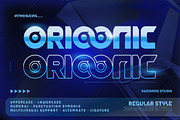 Orioonic a Futuristic Font, a Sans Serif Font by Rasiorise Studio (Thumbnail 1 of 9)