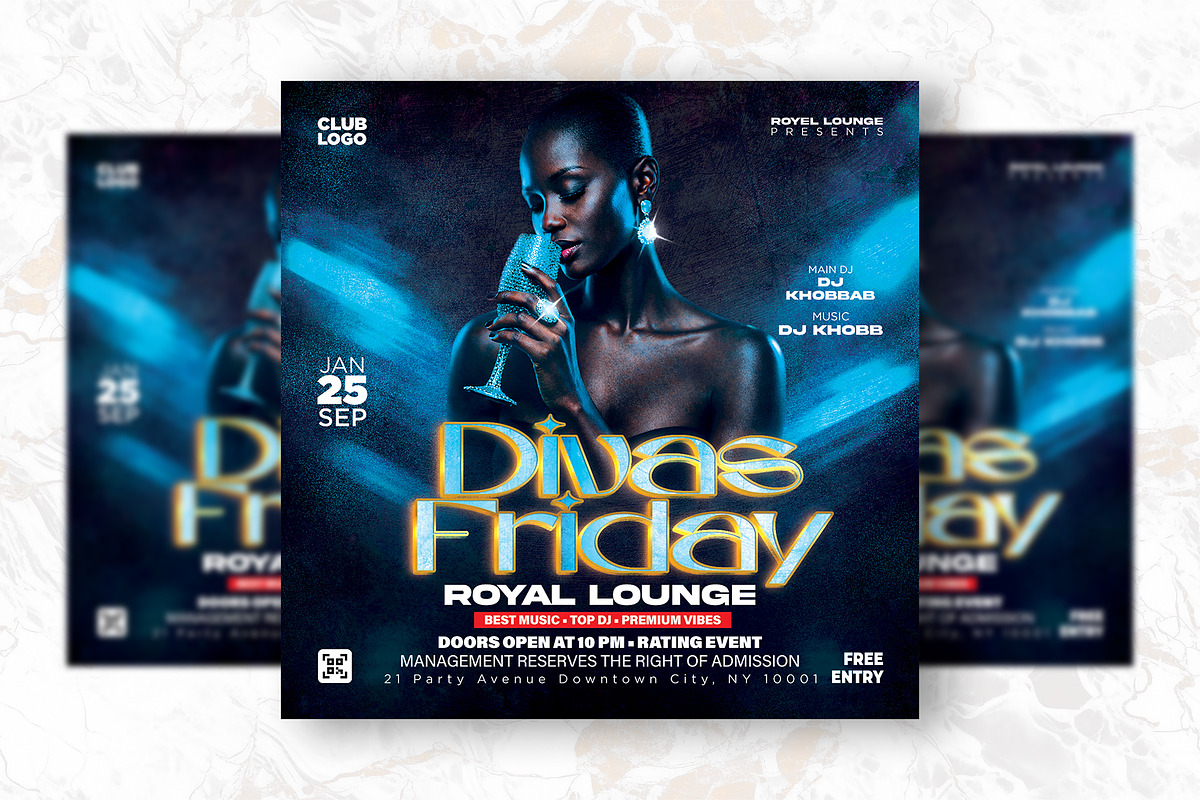 Divas Friday Party Flyer Design, a Flyer Template by Shajib Shikder (Photo 2 of 2)