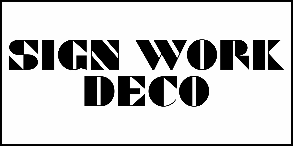Sign Work Deco JNL, a Sans Serif Font by Jeff Levine Fonts (Photo 2 of 5)