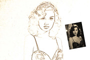 Vintage Beauties Sketch Ps Action, an Action Add-On by Studio Retouch (Thumbnail 8 of 9)