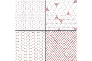 Geometric Rose Gold Pattern Overlay