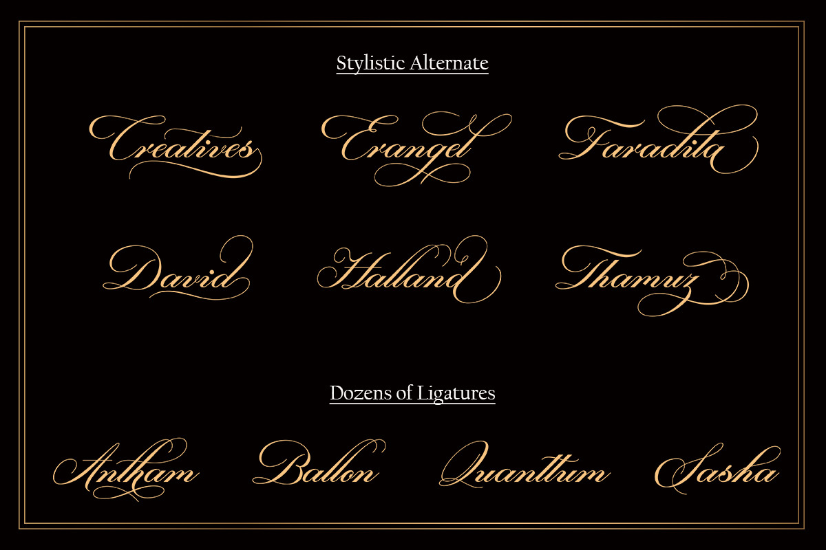 Danizatti script, a Script Font by Slex Studio (Photo 3 of 10)