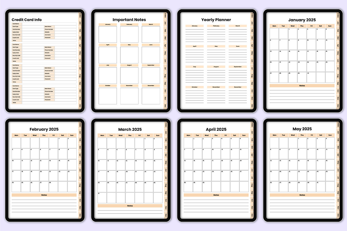 Digital 2025 Small Business Planner, a Stationery Template by Mustafiz (Photo 4 of 11)