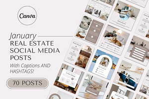 January Real Estate Instagram Posts