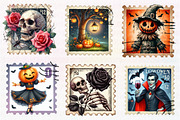 Halloween Postage Stamp Clipart, an Illustration by CreationArt (Thumbnail 4 of 5)