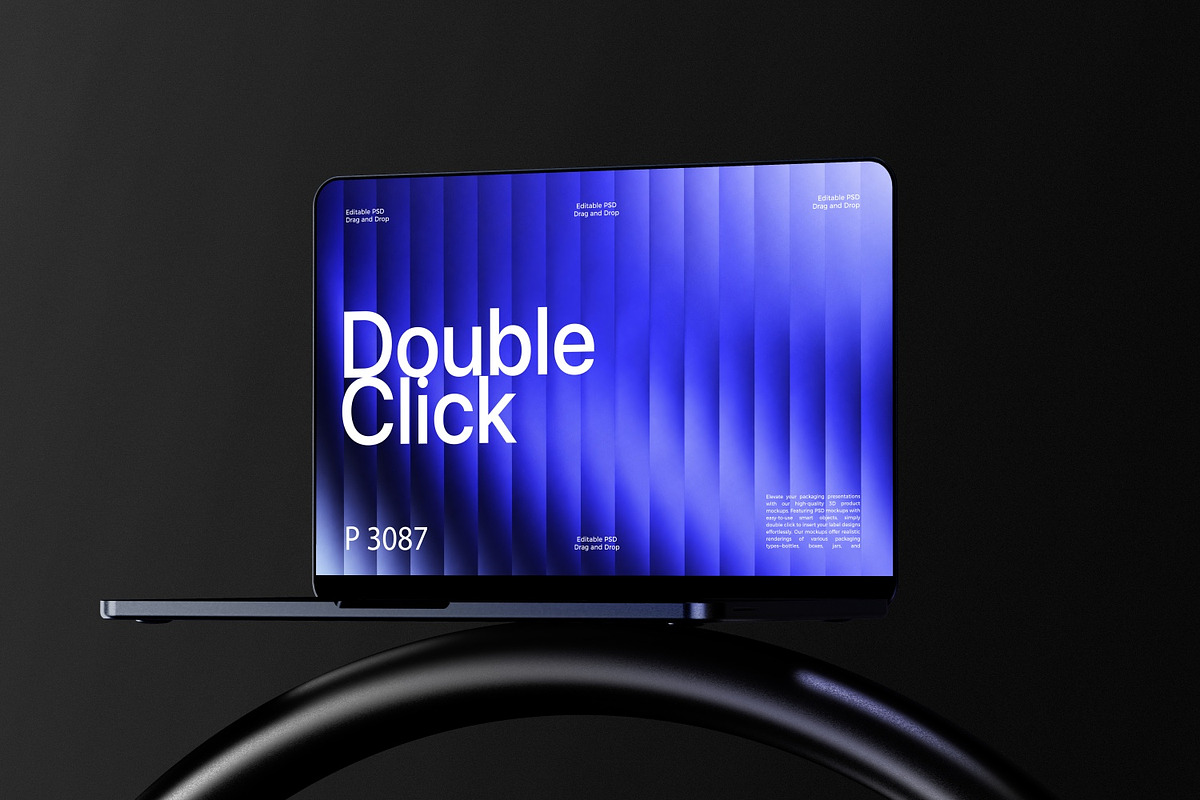 MacBook Neo Mockup Set | Dark Studio, a Mac Mockup by RamStudio2 (Photo 3 of 6)