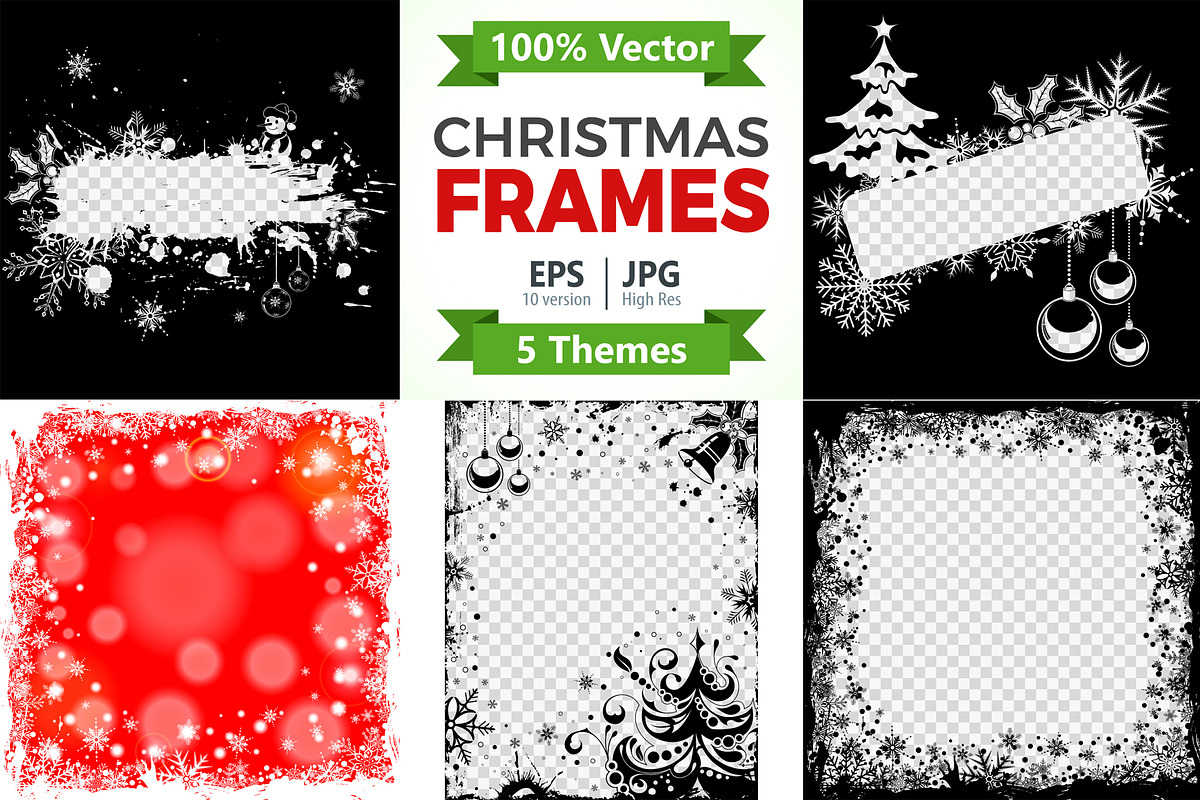 Christmas and New Year Frames, a Decorative Illustration by TAlex (Photo 1 of 6)