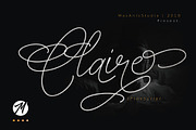 Claire Script, a Script Font by Masanis (Thumbnail 1 of 14)