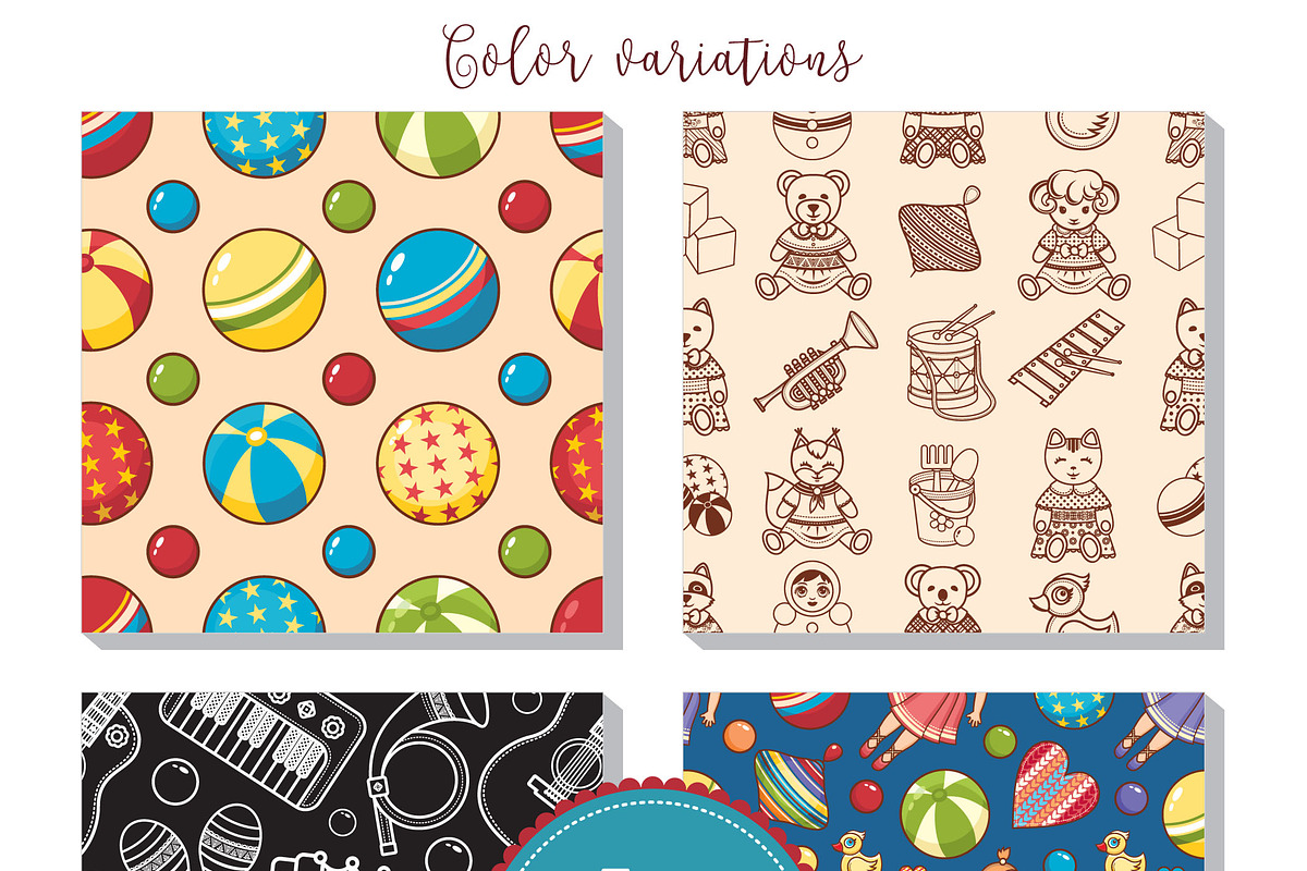 Children's toy. Baby. Seamless, a Pattern Graphic by Zoya Miller (Photo 6 of 7)