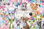 Safari Baby Animals Clipart, an Illustration by BigCakeBee (Thumbnail 1 of 4)
