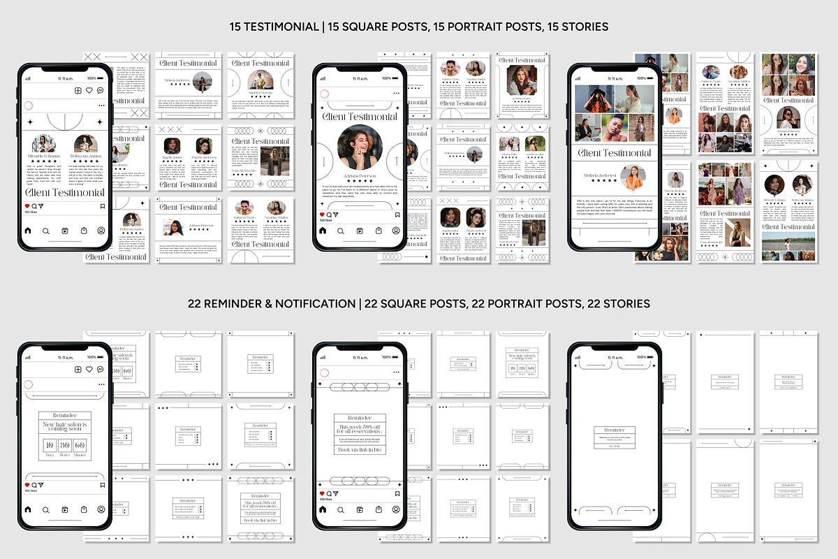 Hairstylist Canva Template, a Social Media Template by Kalubuak (Photo 3 of 10)