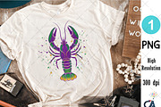 Glitter Mardi Gras Crawfish Png, an Illustration by Creative Art (Thumbnail 5 of 6)