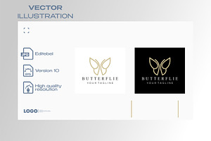 Vector Logo Butterfly Wings