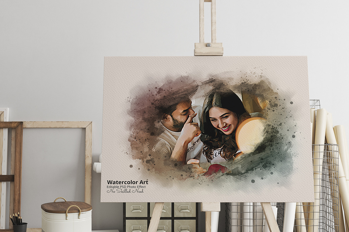 Realistic Watercolor Painting Effect, an Action Add-On by Photoshop Action