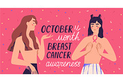 Breast Cancer Awareness Month banner, a Healthcare Illustration by Good Studio (Thumbnail 1 of 3)