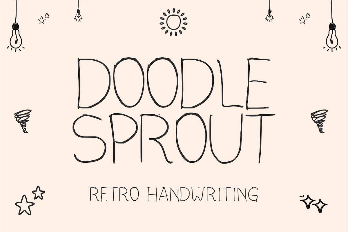 Doodle Sprout - Handwritten Font, a Handwritten Font by KiddoGlyphs Studio (Photo 1 of 4)