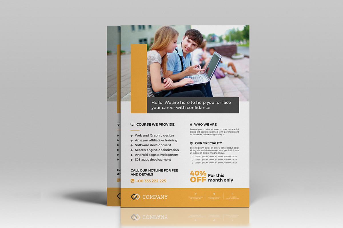 Training Center Flyer, a Flyer Template by Rongmistiry