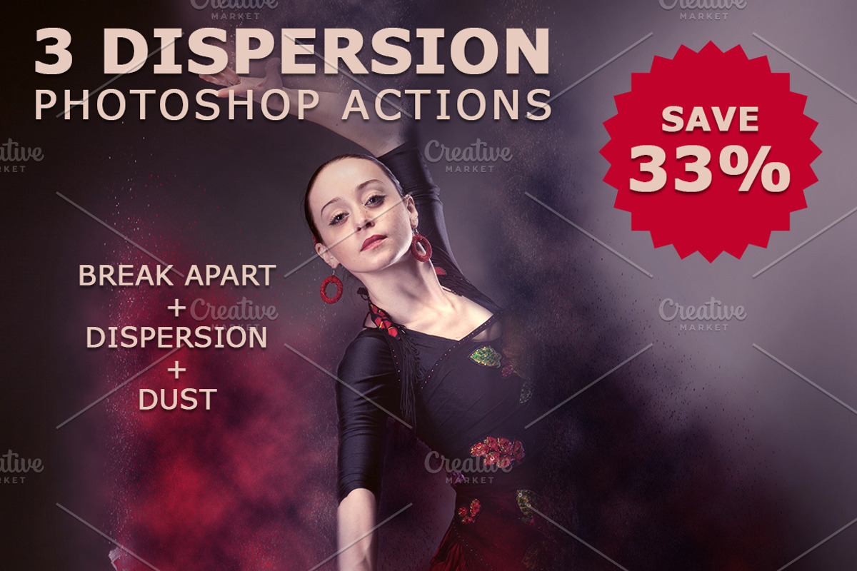 3 Dispersion Photoshop Action Bundle preview 5