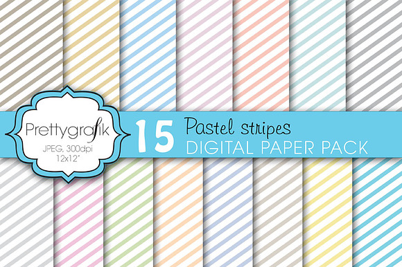chevron pastels digital paper preview 2