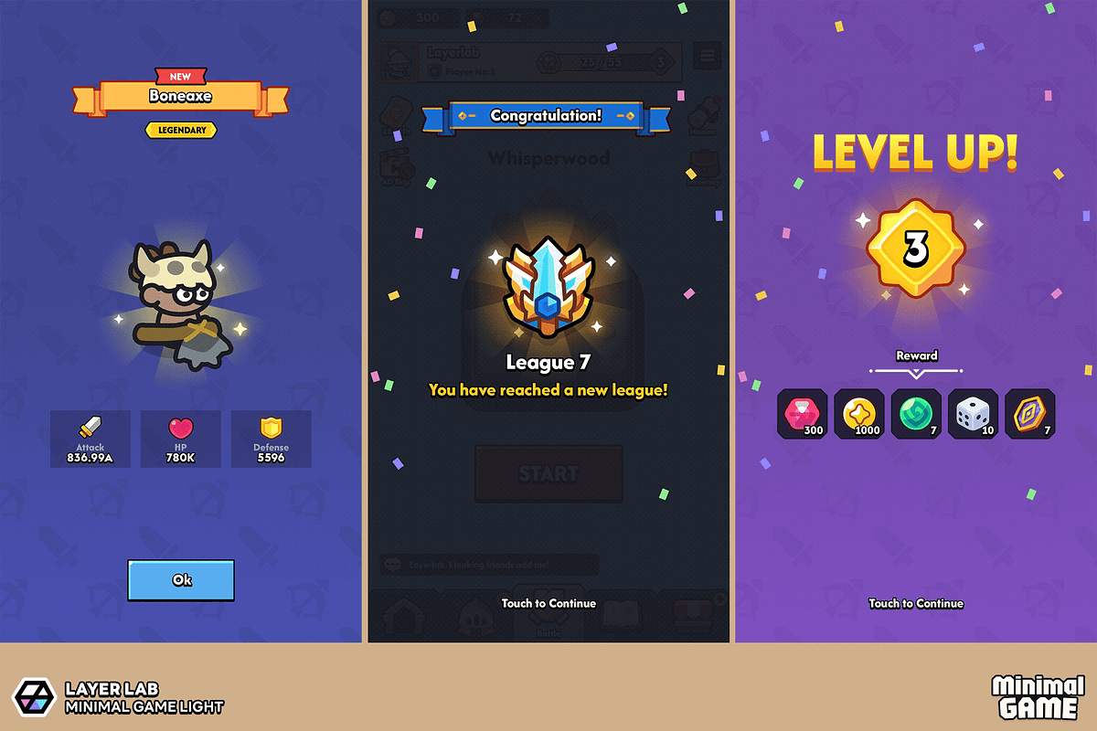 GUI Pro - Minimal Game Light, an UI Kit Template by LAYERLAB (Photo 47 of 51)