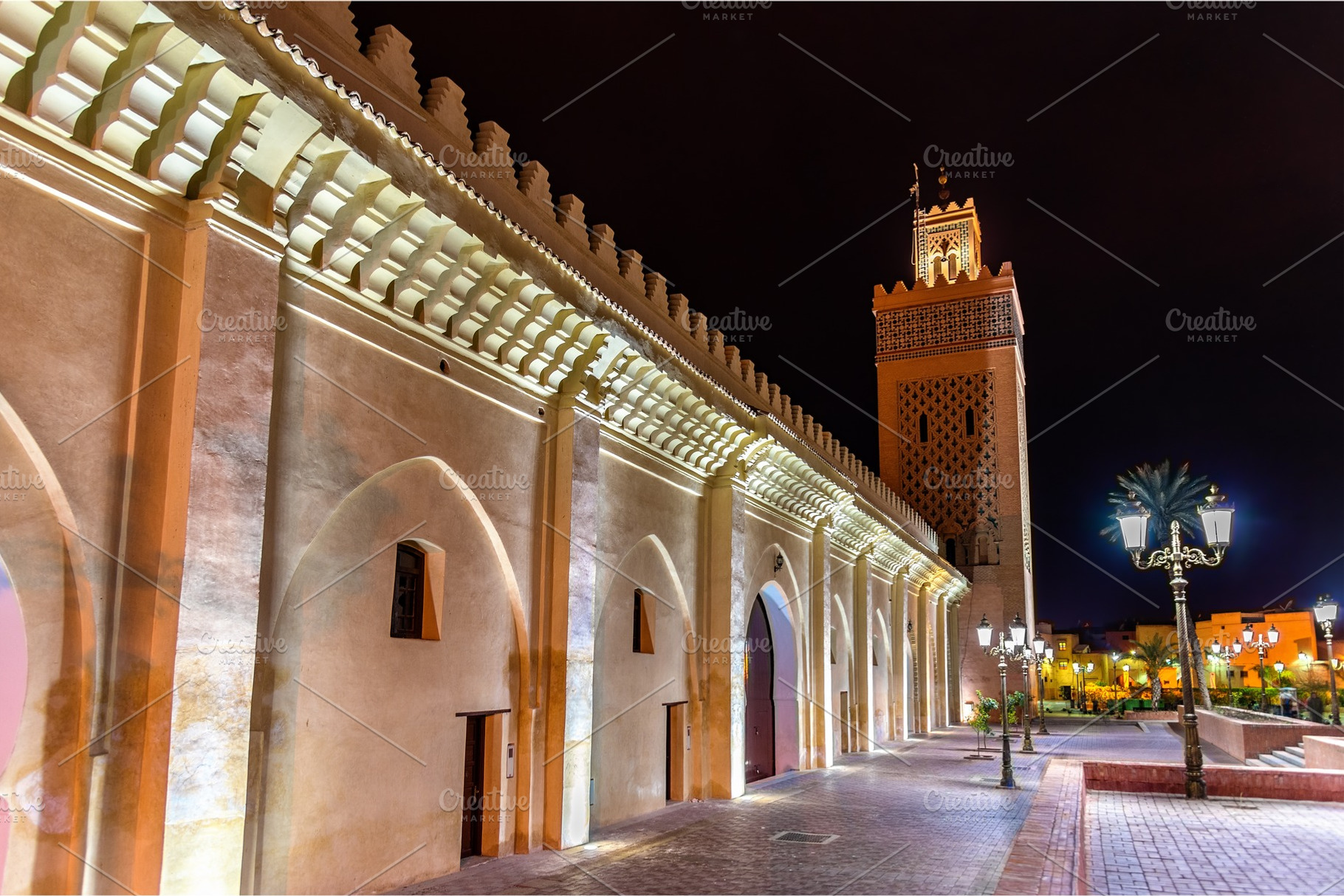 Moulay el yazid mosque in marrakesh morocco stock photo containing mosque and, an Architecture Photo by Leonid Andronov