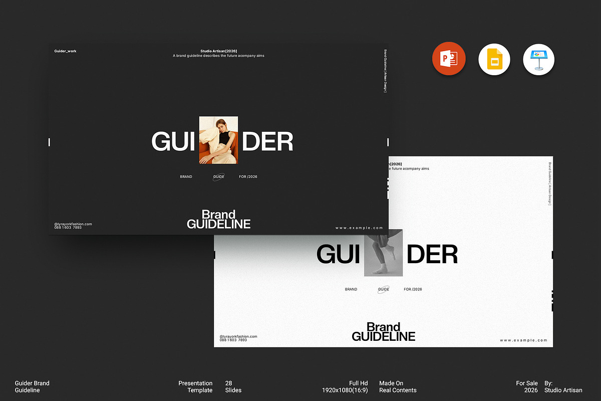 Guider Brand Guideline Presentation, a Presentation Template by Studio Artisan (Photo 1 of 7)