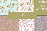 Birds and flowers watercolor, an Animal Illustration by JuliaFast (Thumbnail 4 of 8)