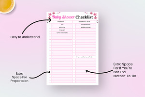 Baby Shower Checklist Printable