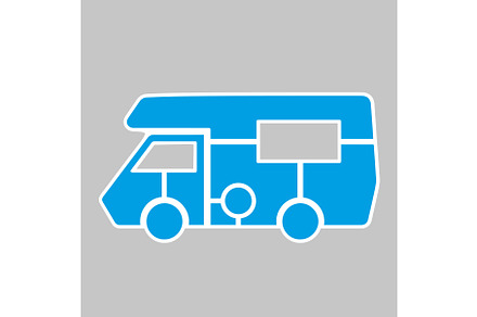 Blue Vector Icon sticker of the