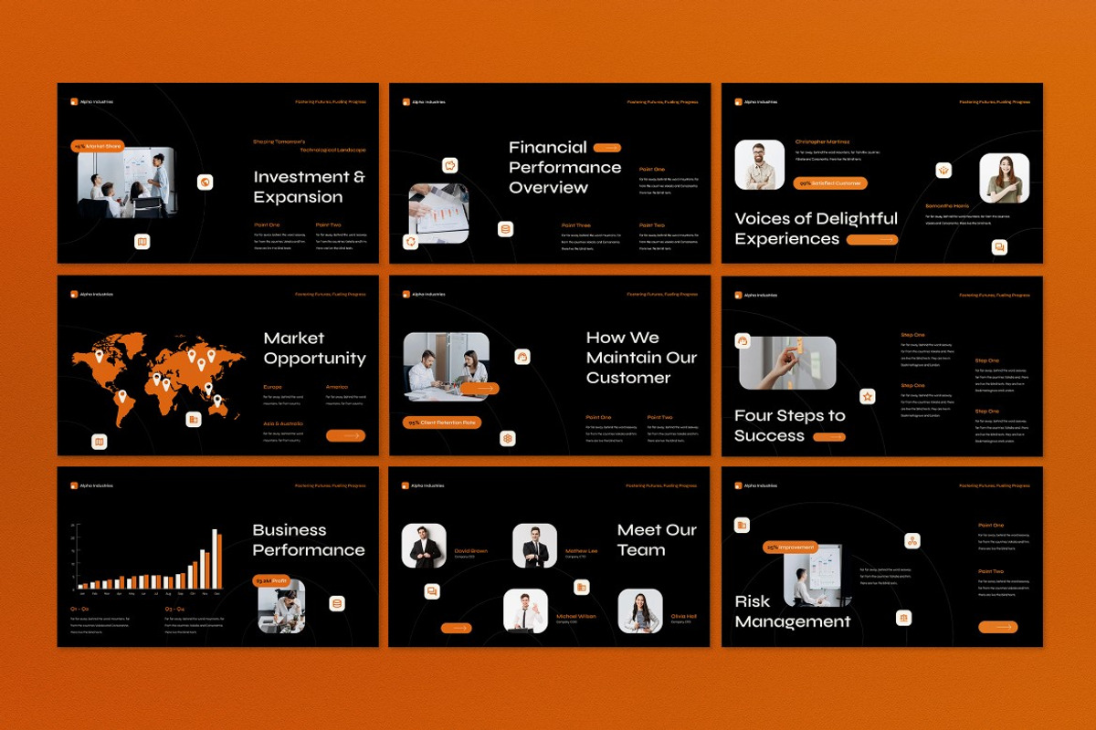 Black Annual Report Google Slide, a Presentation Template by graphicook (Photo 3 of 4)