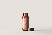 Amber Glass Vial Bottle Mockups, a Cups & Container Mockup by pmvch (Thumbnail 11 of 20)